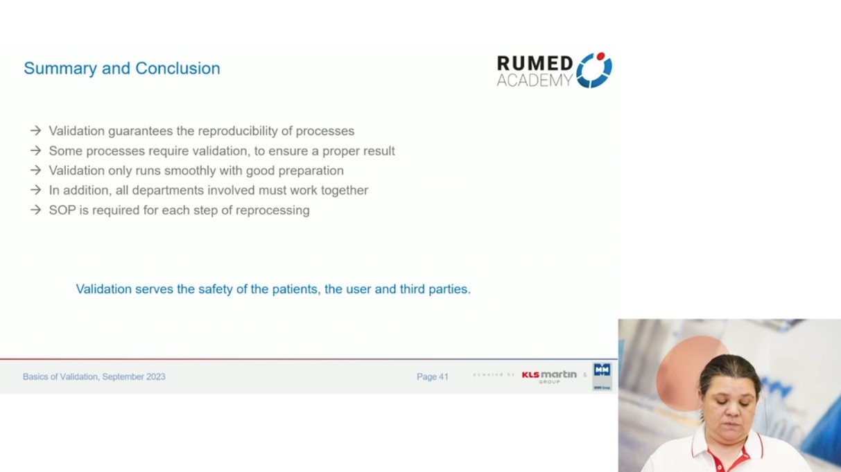 Reprocessing Technician RUMED (Level 1) - Module 7.0: Quality Management and Validation I – thumbnail 24 of 24