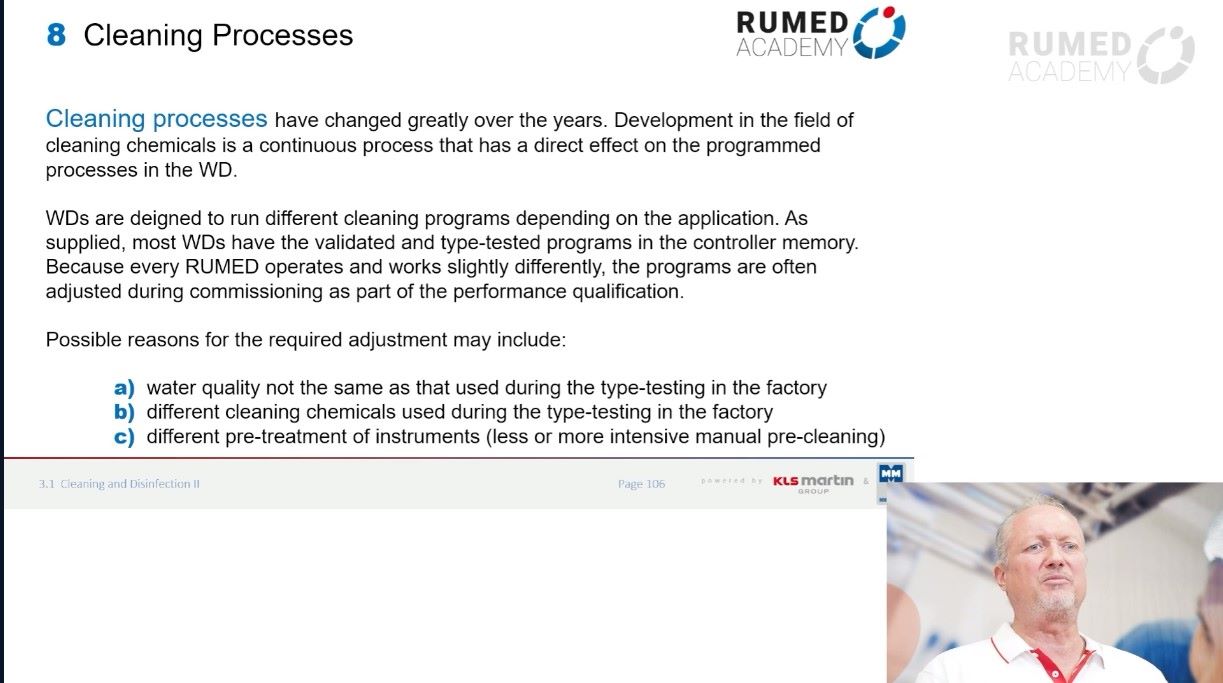 Reprocessing Technician RUMED (Level 1) - Module 3.1: Cleaning and Disinfection II – thumbnail 7 of 11