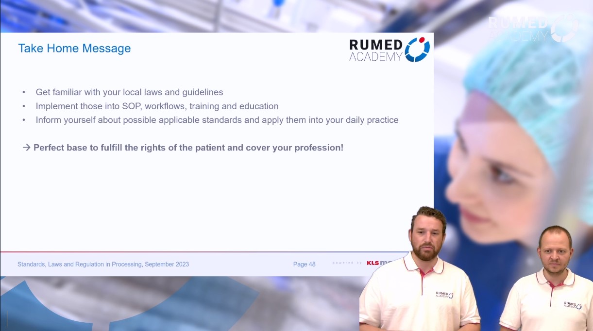 Reprocessing Technician RUMED (Level 1) - Module 1.0: Standards, Laws and Regulation – thumbnail 8 of 8